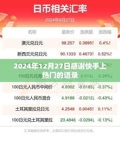 快手热门语录，感恩走红之路，励志箴言温暖心灵