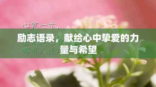 励志语录，献给心中挚爱的力量与希望