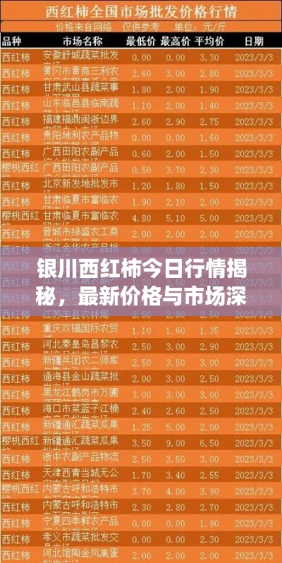银川西红柿今日行情揭秘,最新价格与市场深度分析